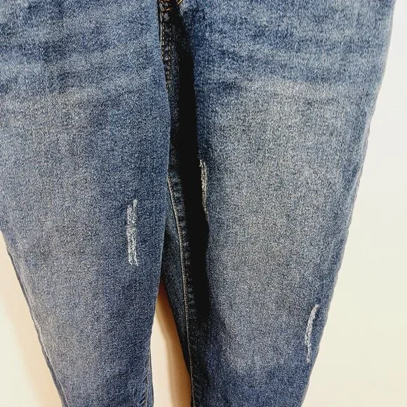 SHEIN, Denim Overalls, Size Medium, Slightly Distressed, Crop - Ankle - Picture 9 of 15